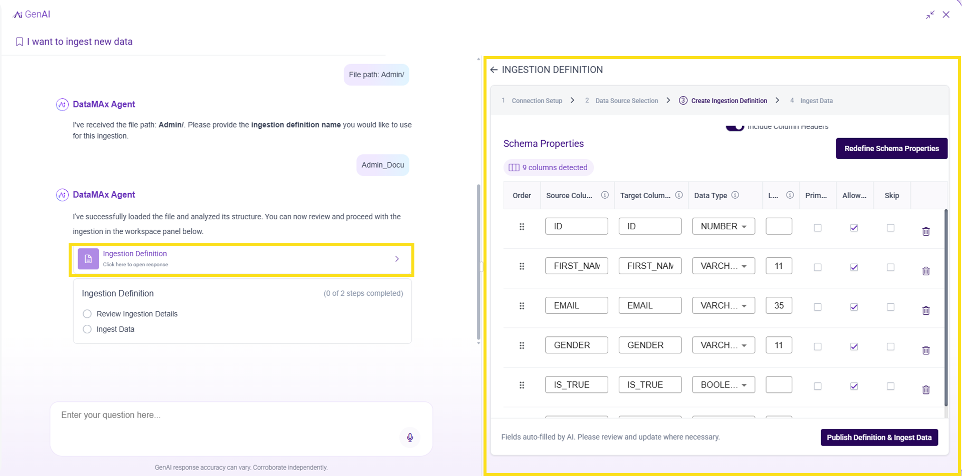 Figure 1: AI-Powered Data Onboarding Agent. 