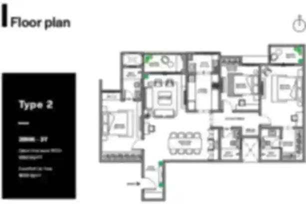 Assetz Ren and Rei Apartment 3 BHK Floor Plan 1925 square feet image by Assetz Group located at Rayasandra, Gattahalli, Off Sarjapur Road, Bangalore Karnataka